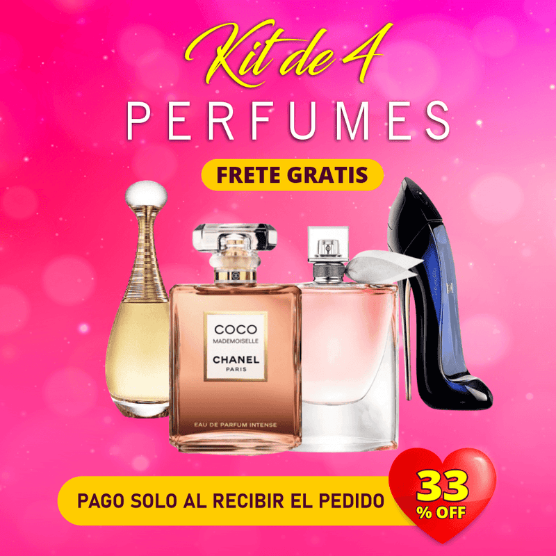 Kit con 4 Perfumes 1.1 Femenino (100ml) - 33% OFF + ENVÍO GRATIS - TiendaMegaBox