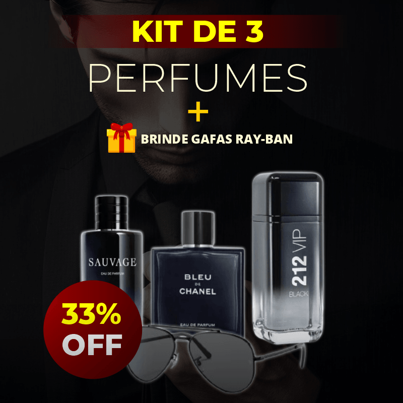 🔥 3 Perfumes Masculinos 100ml con 33% OFF + BRINDE Gafas Ray-Ban [ULTIMAS UNIDADES]🔥 - TiendaMegaBox