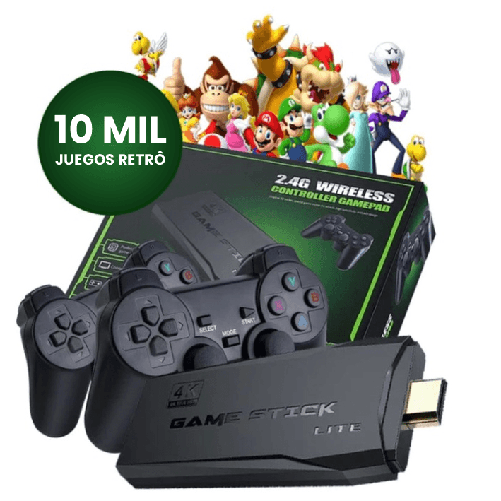 Game Stick 4k - 10.000 Juegos Retro 64GB - TiendaMegaBox