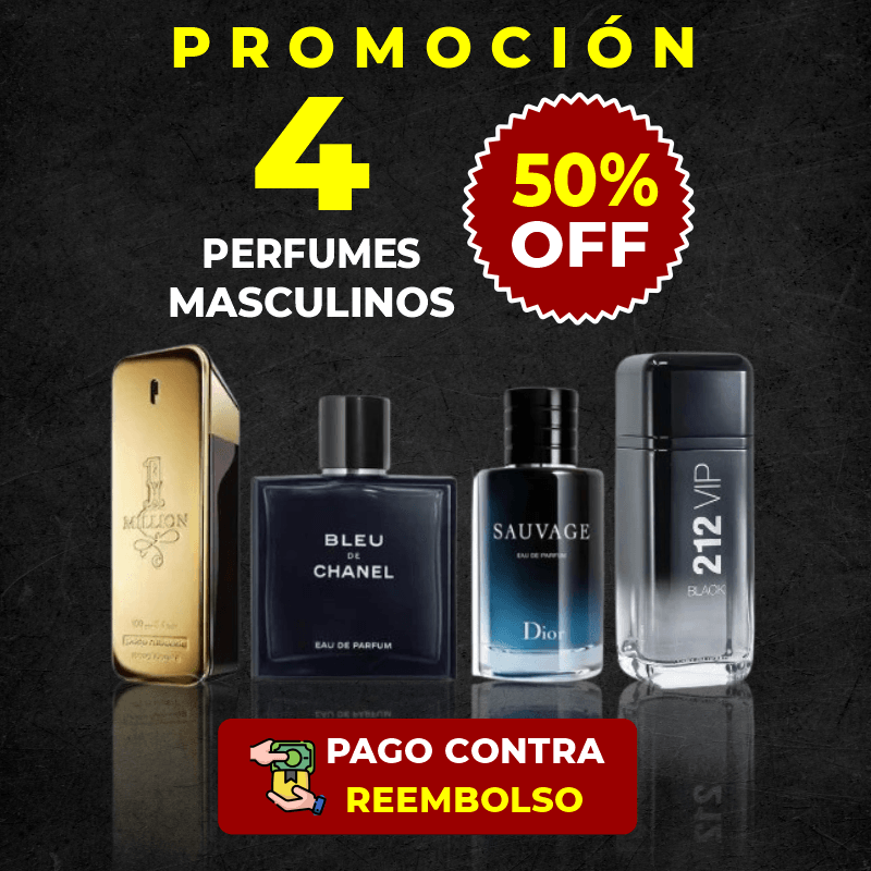 KIT de 4 perfumes 100ml para Hombre con 33% OFF - TiendaMegaBox