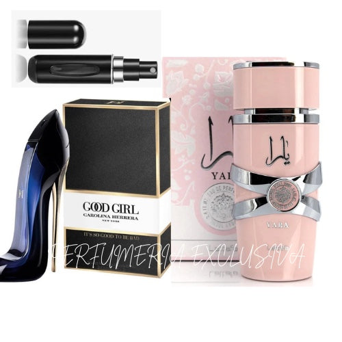 Combo Yara Lattafa+ Good Girl New York + Brinde Perfumero