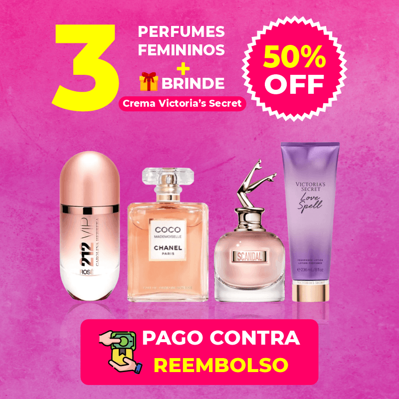 3 Perfumes de 100ml con 50% OFF + BRINDE Crema Victoria's Secret [ÚLTIMAS UNIDADES] - TiendaMegaBox